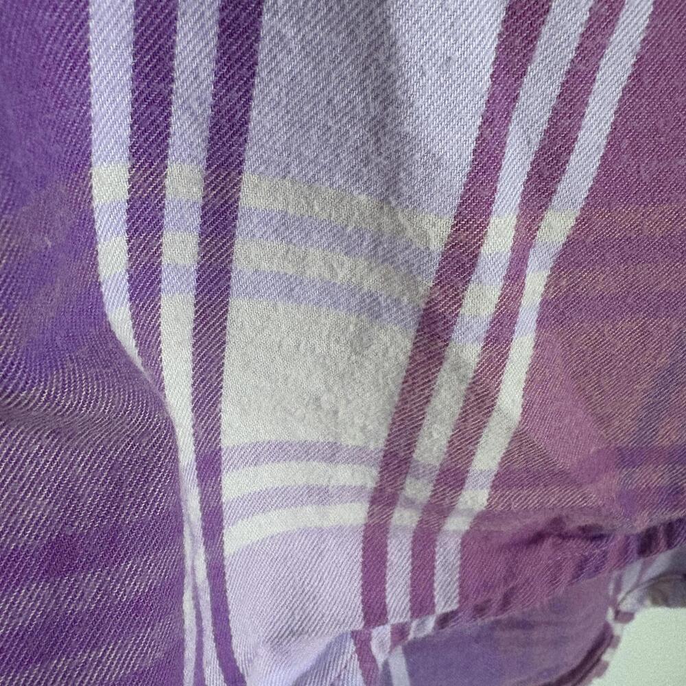 The North Face | Women’s Purple Lavender Plaid Soft Flannel Button Up Shirt Sz M - Picture 2 of 8